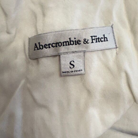 Abercrombie & Fitch Ivory White Gauzy Halter Sleeveless Strappy Mini Dress Sz S - Picture 3 of 16